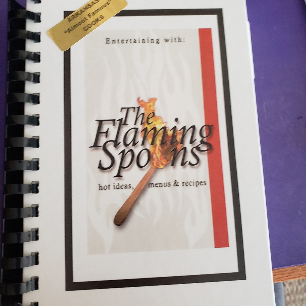 Autograph copy of The Flaming Spoons cookbook